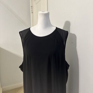 🍋 EUC Lululemon Sculpt Tank Top BLACK 20 $58 W1CS9S Mesh